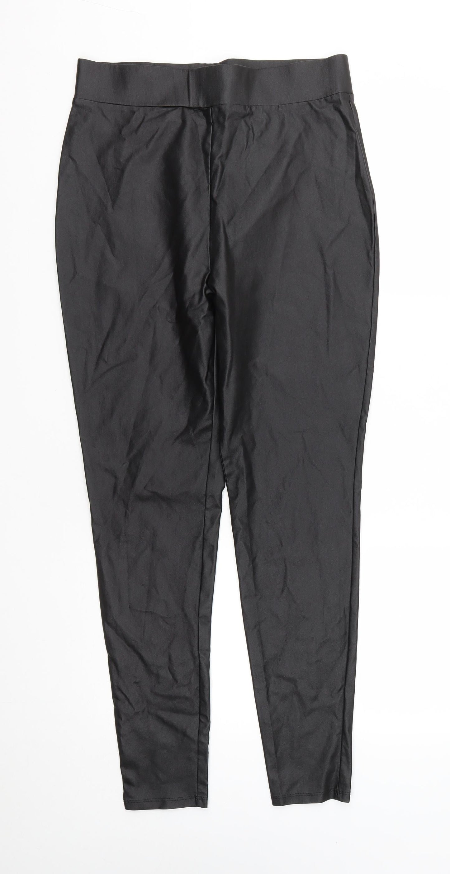 Matalan Womens Black  Viscose Trousers  Size 12 L29 in Regular