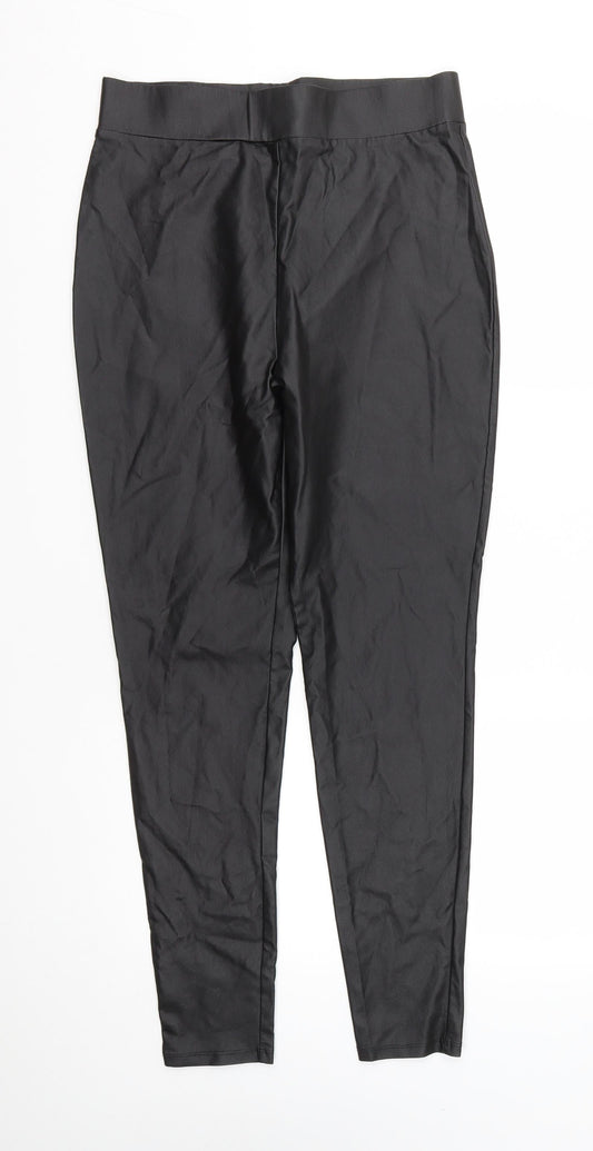 Matalan Womens Black  Viscose Trousers  Size 12 L29 in Regular