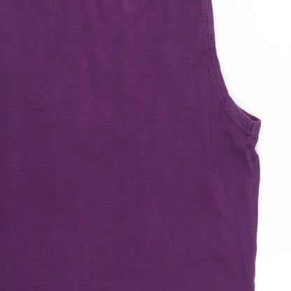 TALLY WEiJL Womens Purple  Polyester Basic Tank Size XL Round Neck