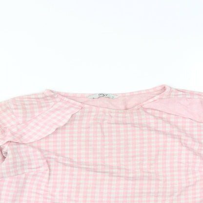 Womens UK Size M Only Pink Basic Blouse