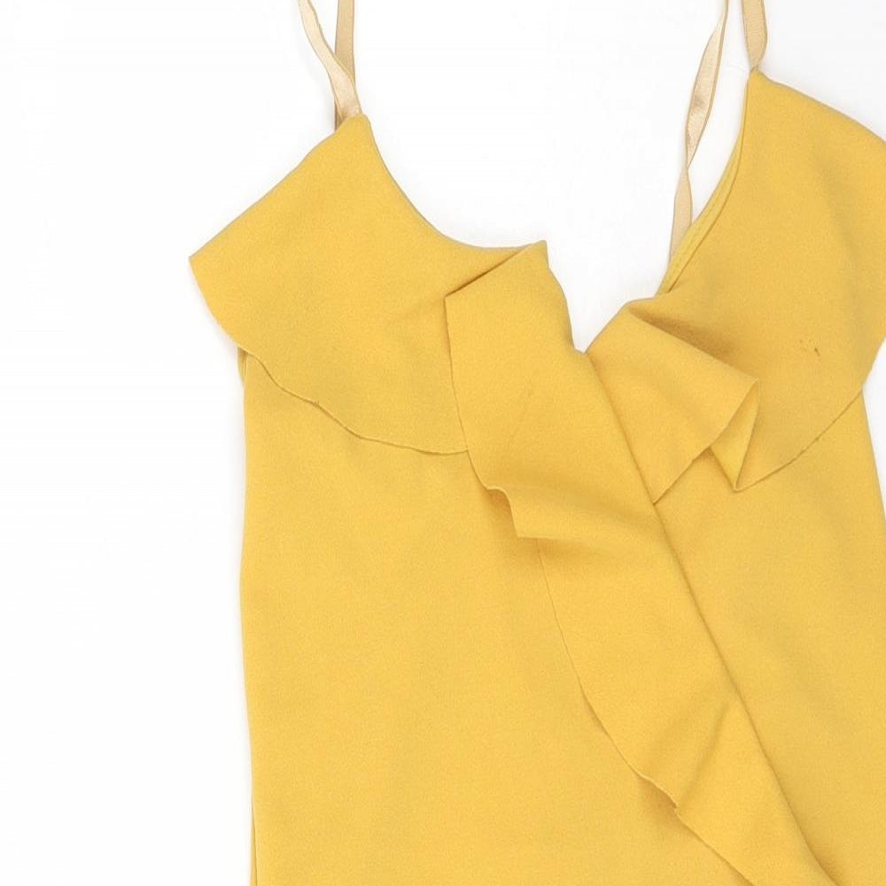 Quiz Womens Yellow  Polyester Bodysuit One-Piece Size 8  Snap