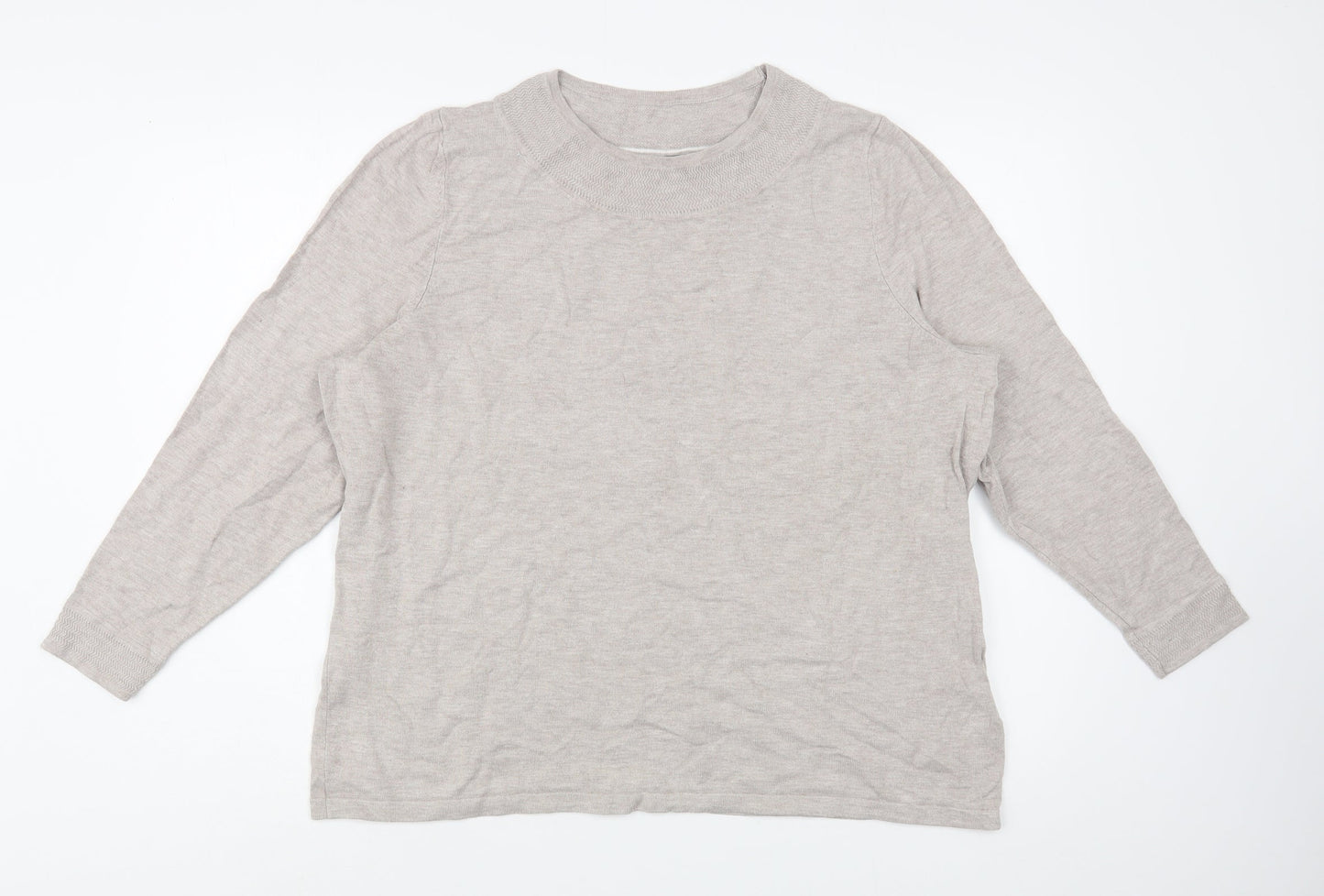 Womens UK Size L Bonmarché Beige Pullover Jumper