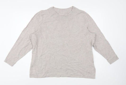 Womens UK Size L Bonmarché Beige Pullover Jumper