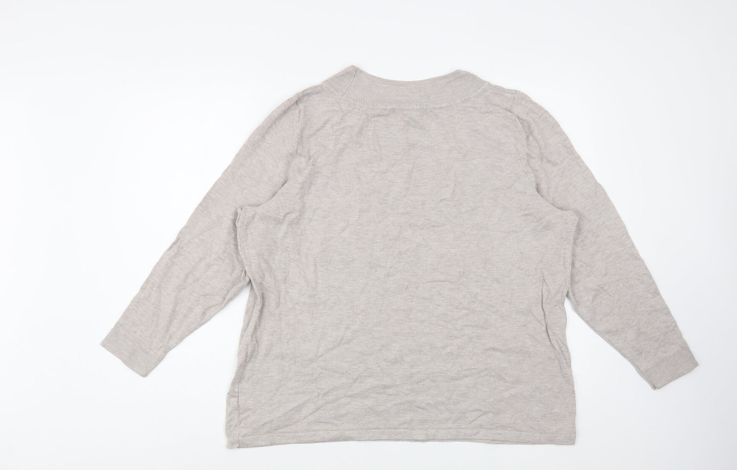 Womens UK Size L Bonmarché Beige Pullover Jumper
