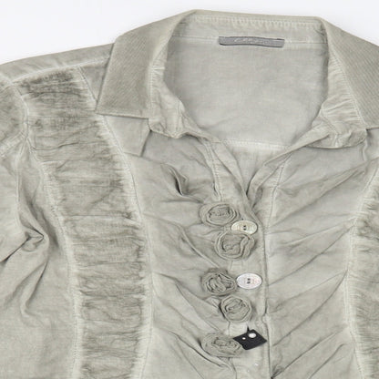 Elly Italia Womens Grey   Jacket Blazer Size M  Button