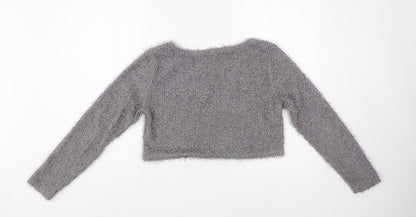 Womens UK Size S Brave Soul Grey Pullover Jumper