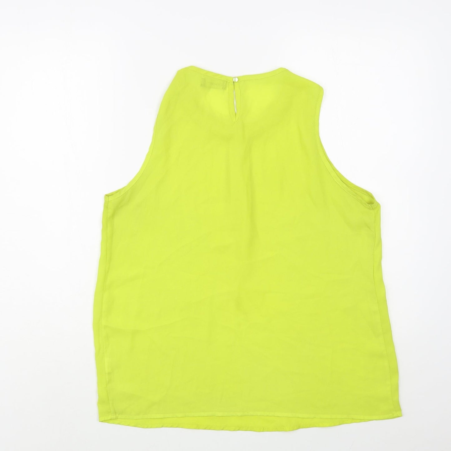 Womens UK Size 14 Exhibit Green Basic Blouse