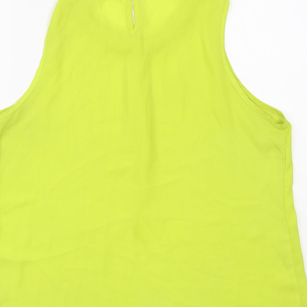 Womens UK Size 14 Exhibit Green Basic Blouse