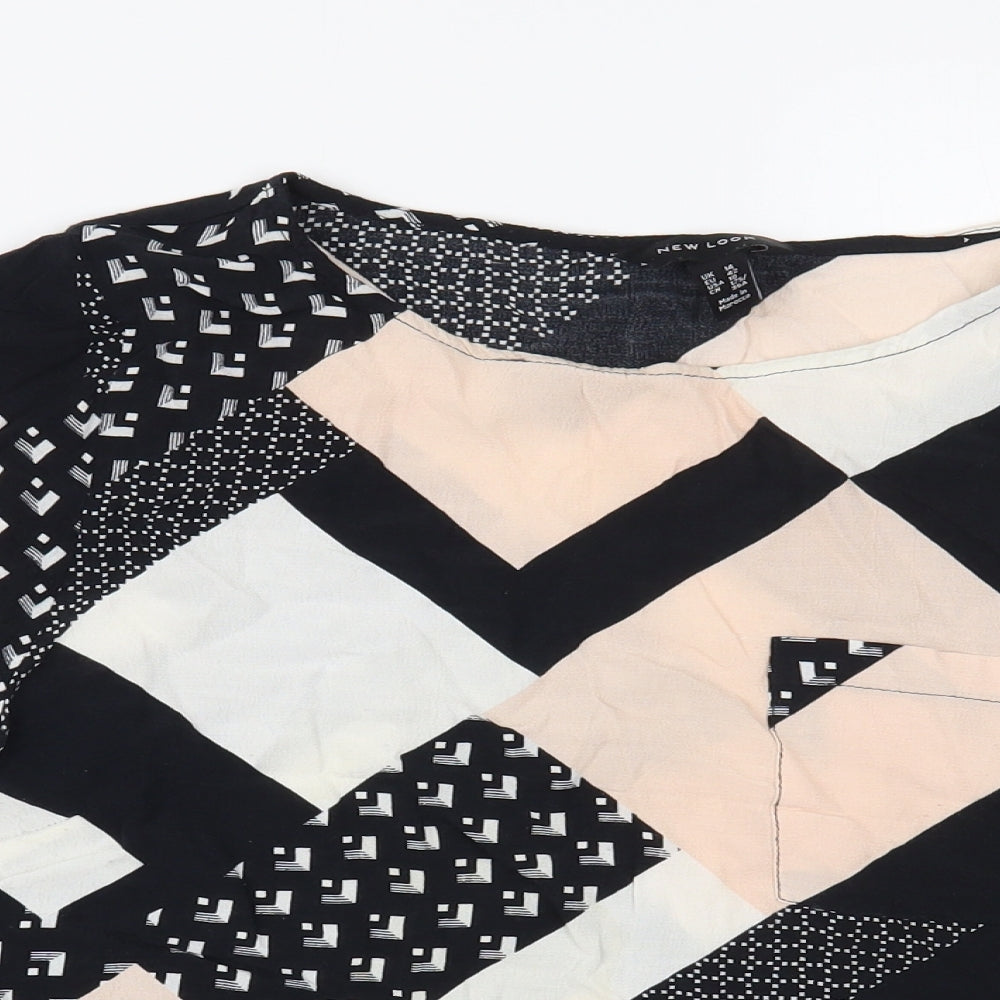 Womens UK Size 14 New Look Black Basic Blouse