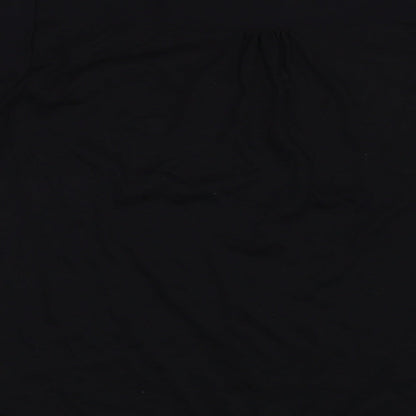 Fransa Womens Black  Polyester Basic Blouse Size M Boat Neck