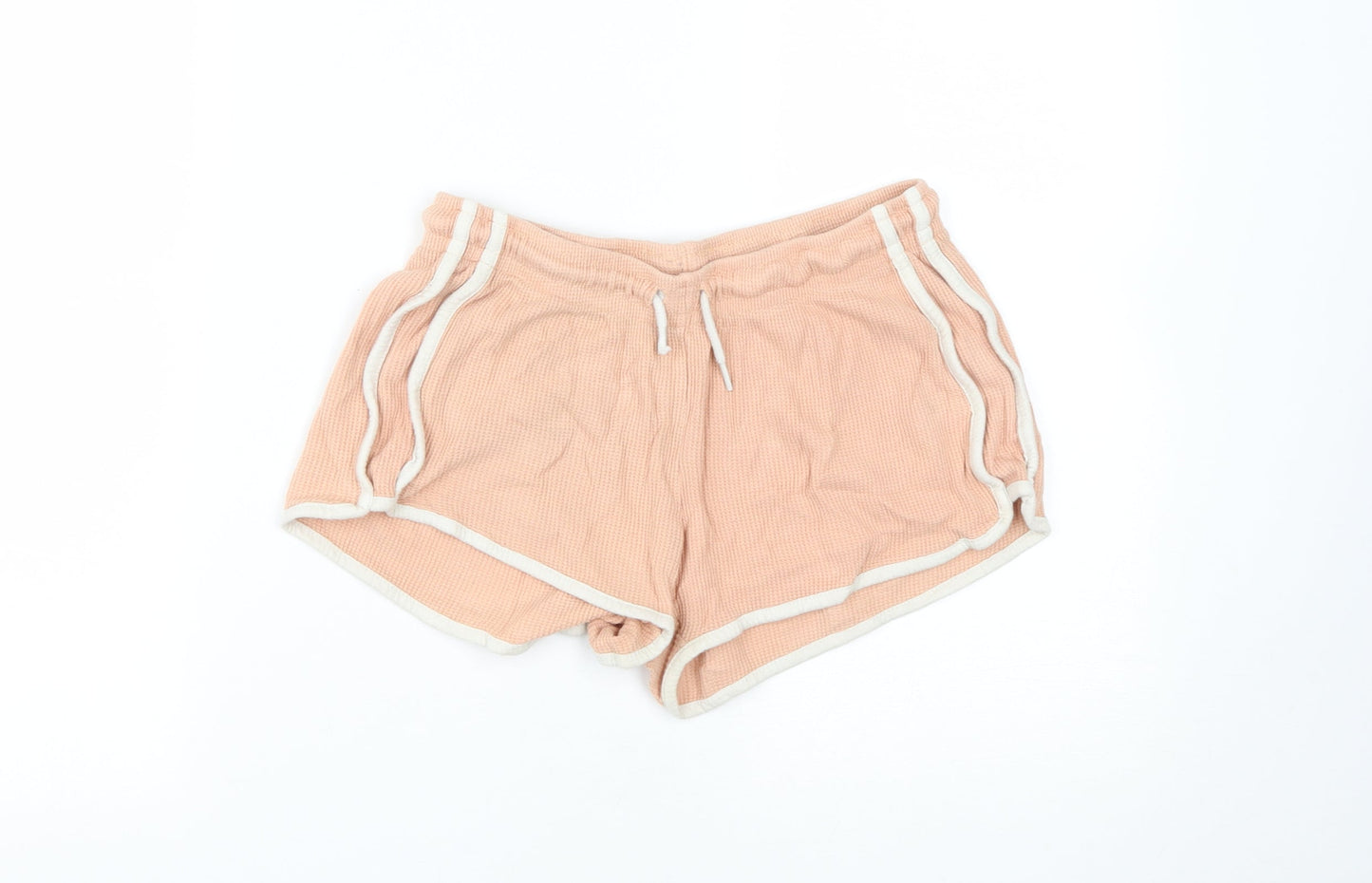 Primark Womens Pink  Cotton Hot Pants Shorts Size XS L3 in Regular Drawstring