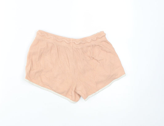 Primark Womens Pink  Cotton Hot Pants Shorts Size XS L3 in Regular Drawstring