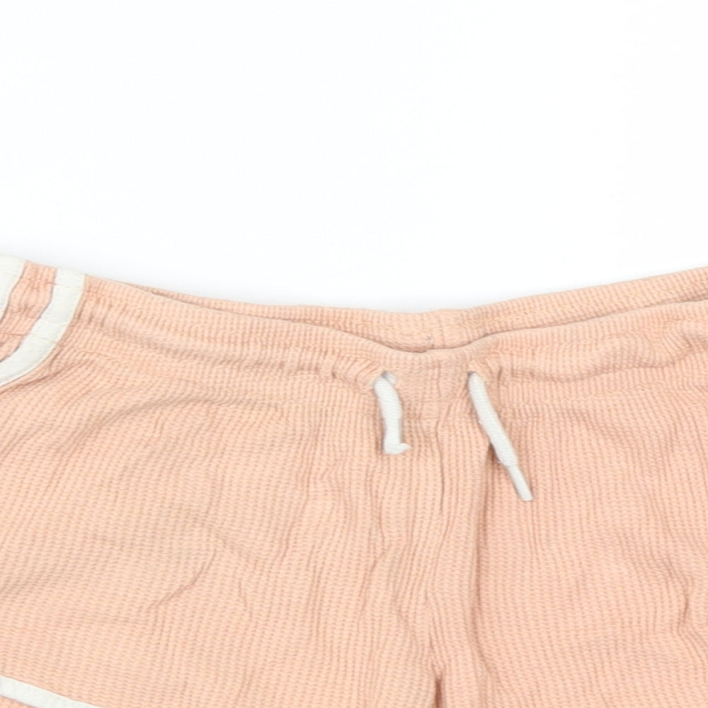Primark Womens Pink  Cotton Hot Pants Shorts Size XS L3 in Regular Drawstring