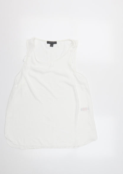 Primark Womens White  Polyester Camisole Tank Size 12 Round Neck