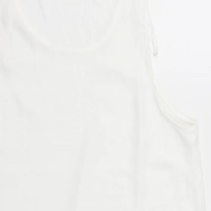 Primark Womens White  Polyester Camisole Tank Size 12 Round Neck