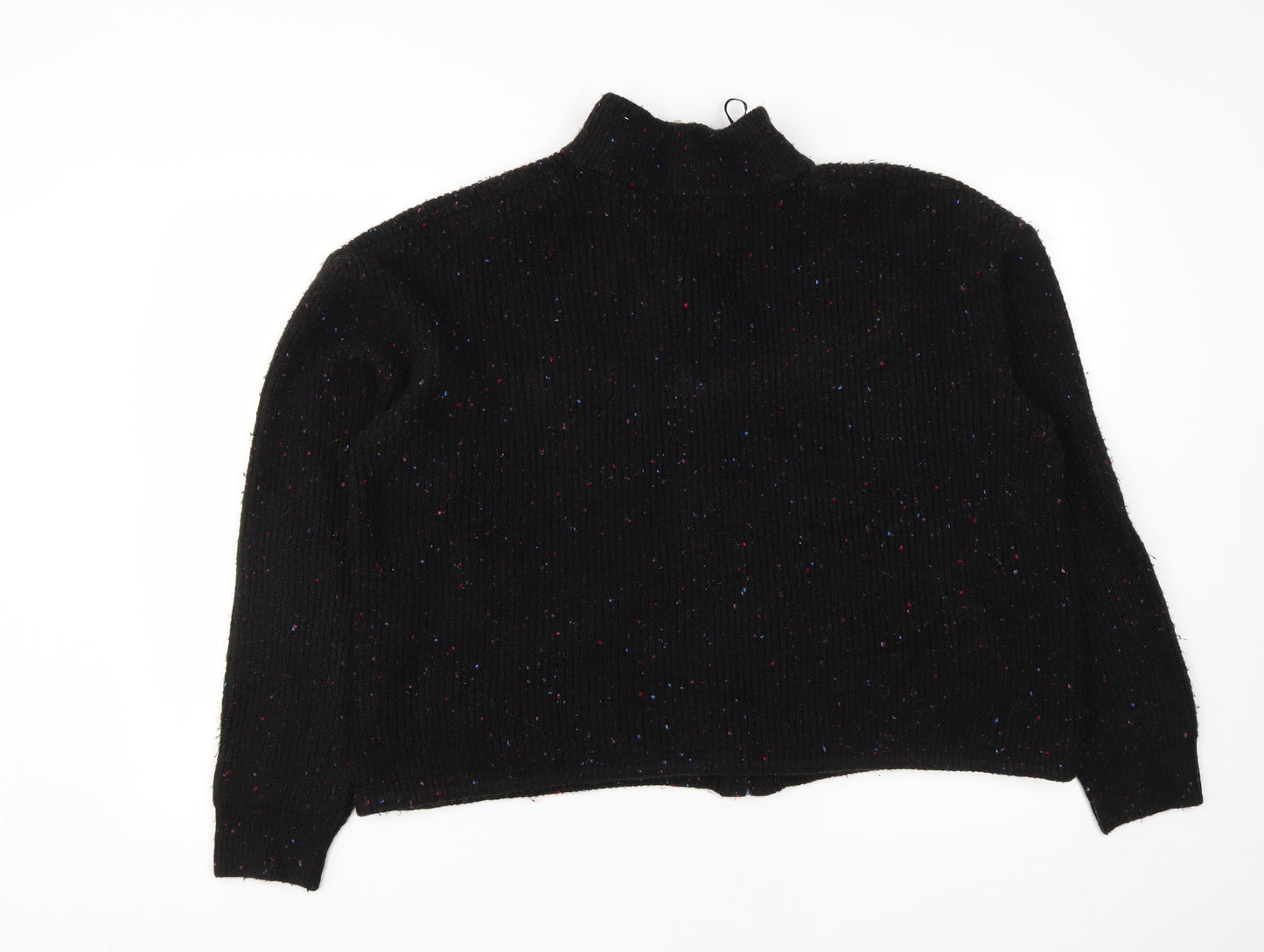 Womens UK Size XL Marks and Spencer Black Full Zip Sweatshirt