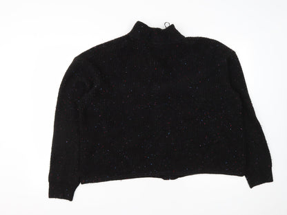 Womens UK Size XL Marks and Spencer Black Full Zip Sweatshirt