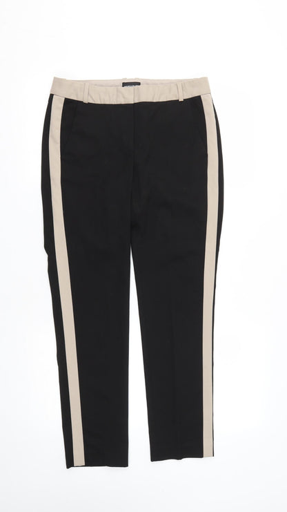 Womens UK Size 10 Warehouse Regular Fit Dress Pants Black Trousers