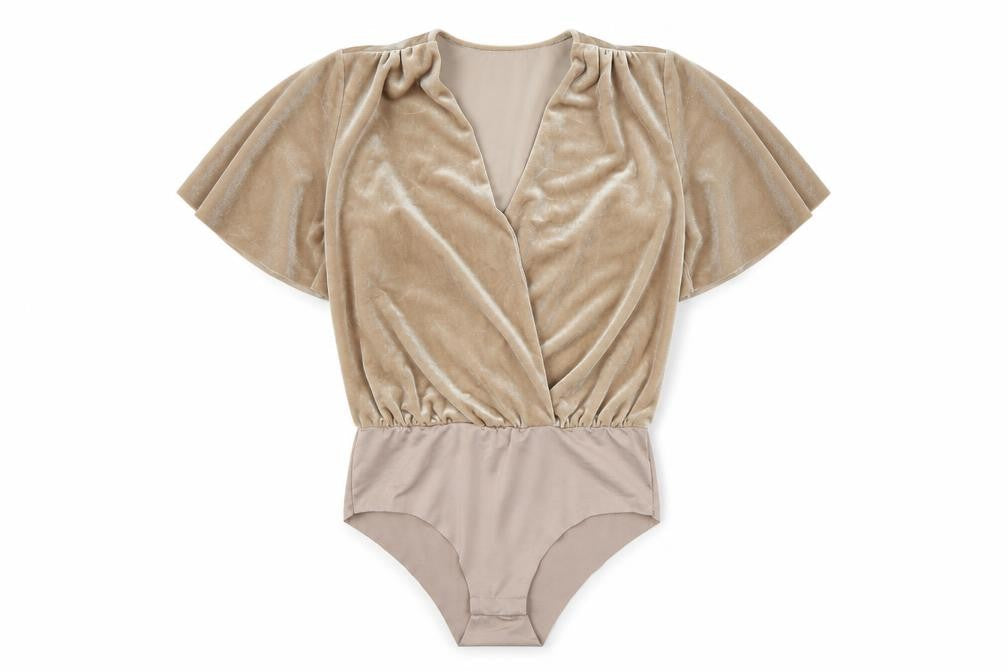 Womens UK Size S Zara One-Piece Gold Bodysuit