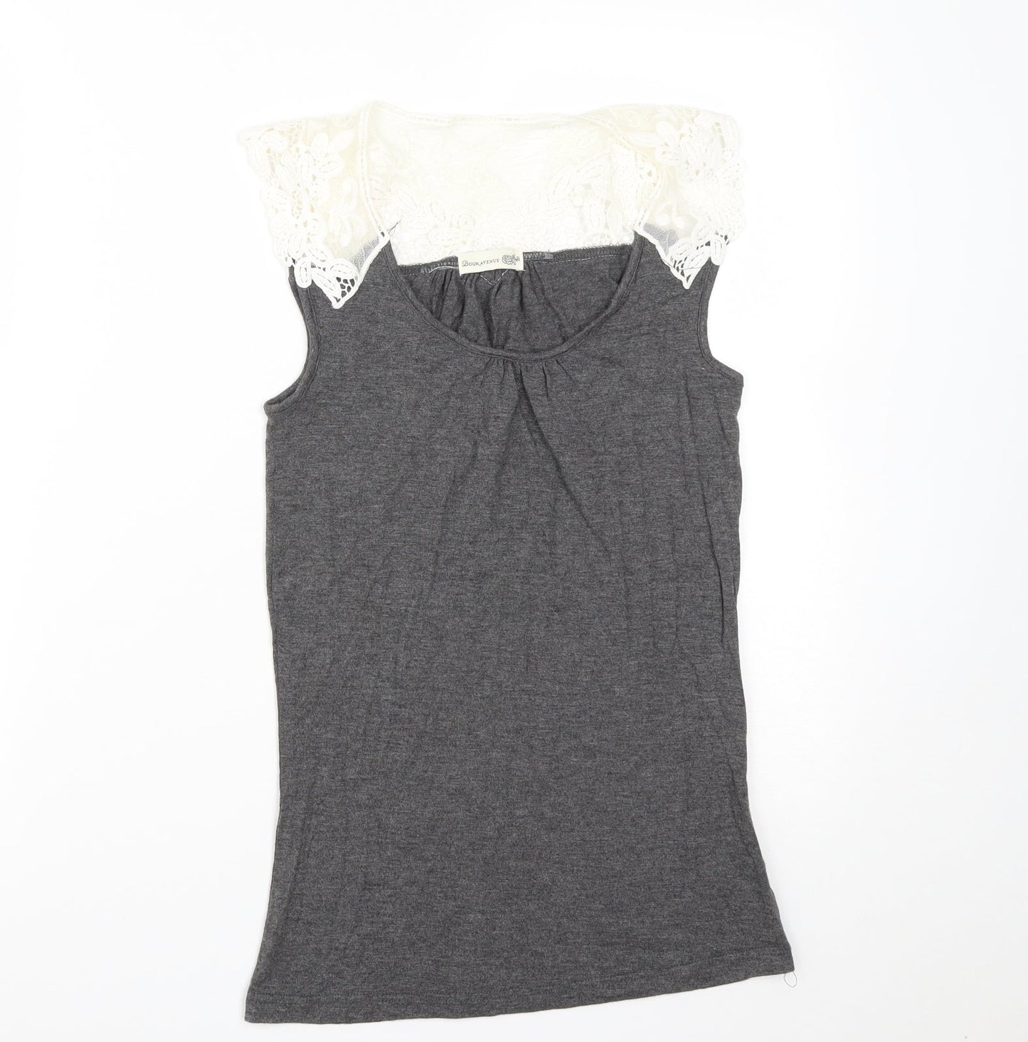 Womens UK Size 8 Boux Avenue Grey Basic Tank