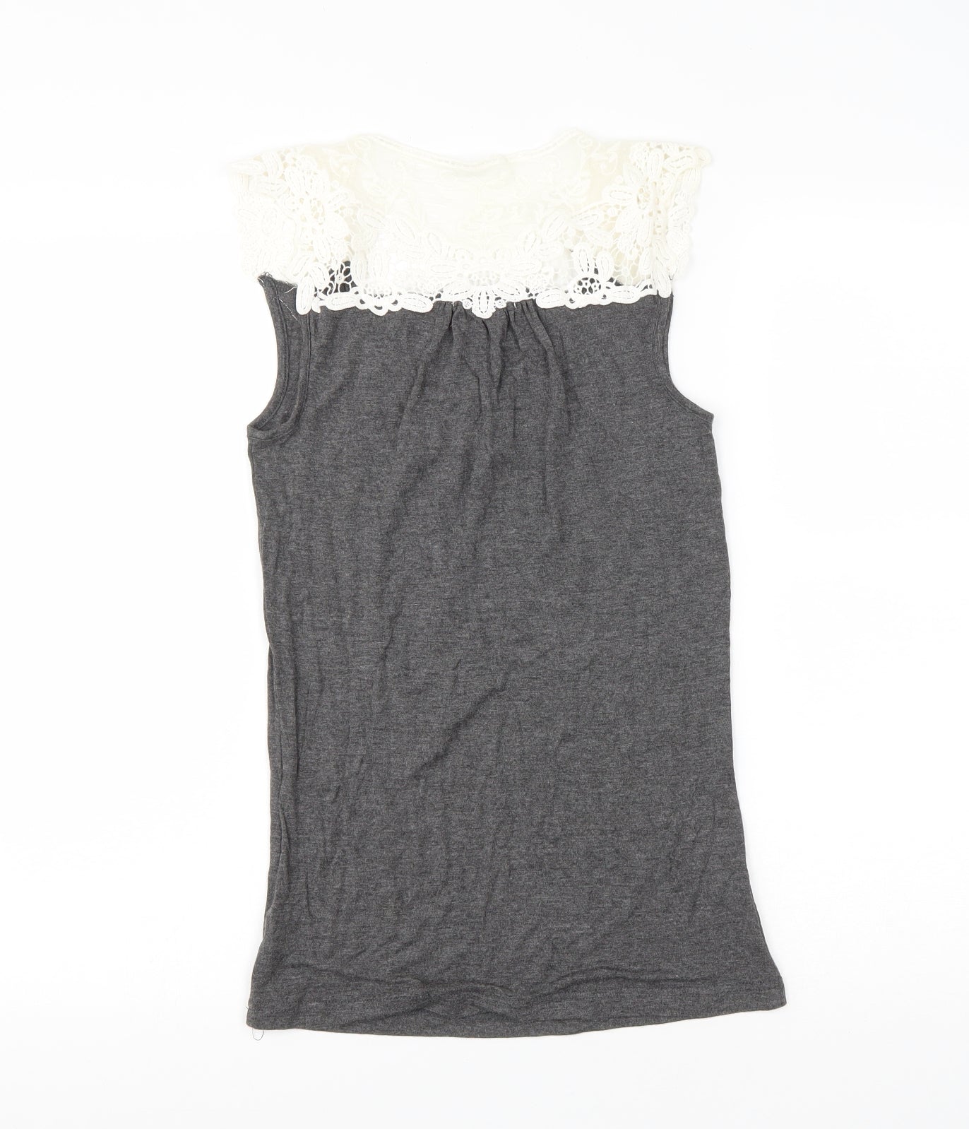 Womens UK Size 8 Boux Avenue Grey Basic Tank