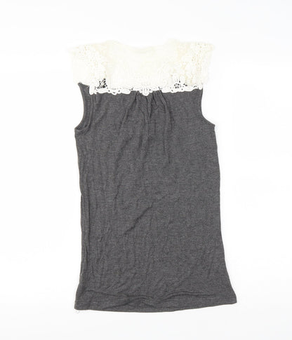 Womens UK Size 8 Boux Avenue Grey Basic Tank