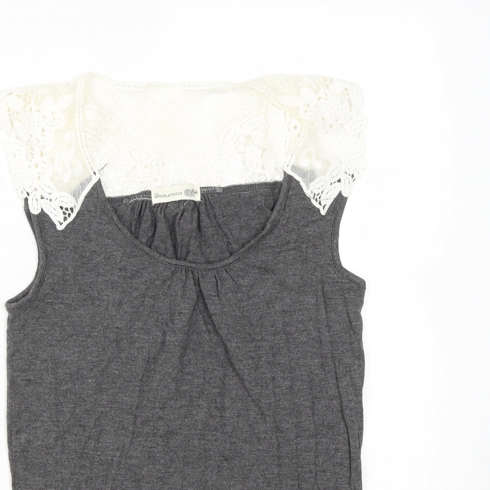 Womens UK Size 8 Boux Avenue Grey Basic Tank