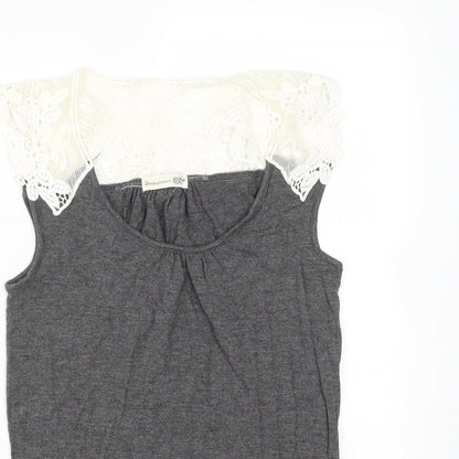 Womens UK Size 8 Boux Avenue Grey Basic Tank