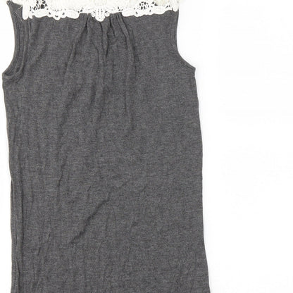 Womens UK Size 8 Boux Avenue Grey Basic Tank