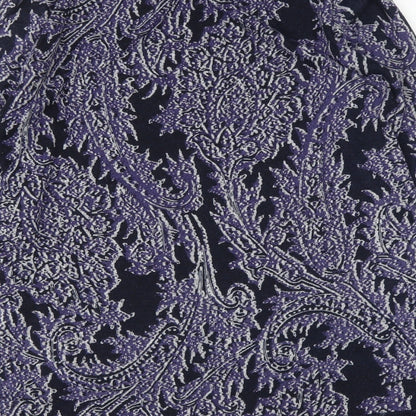 F&F Womens Blue Round Neck Geometric Polyester Pullover Jumper Size 18