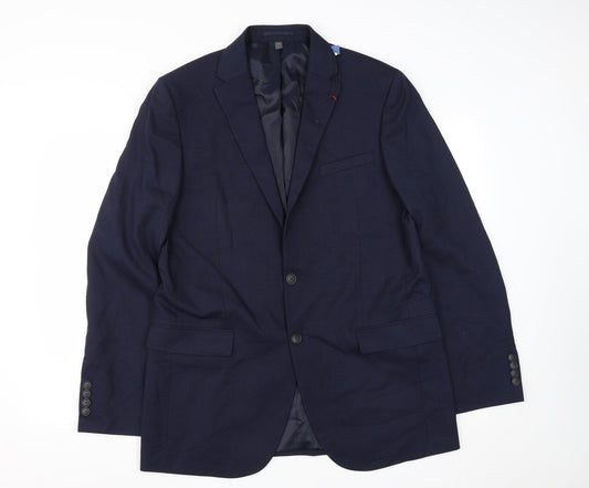 Mens UK Size 42 Marks and Spencer Regular Blue Suit Jacket