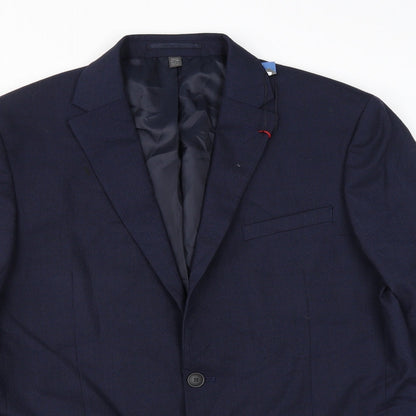Mens UK Size 42 Marks and Spencer Regular Blue Suit Jacket