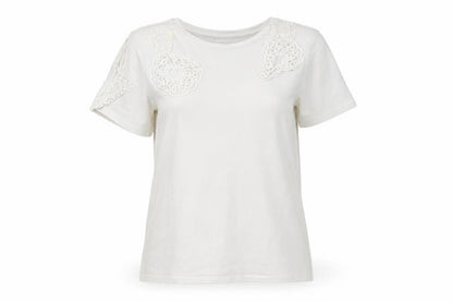 Womens UK Size S Savida White Basic T-Shirt