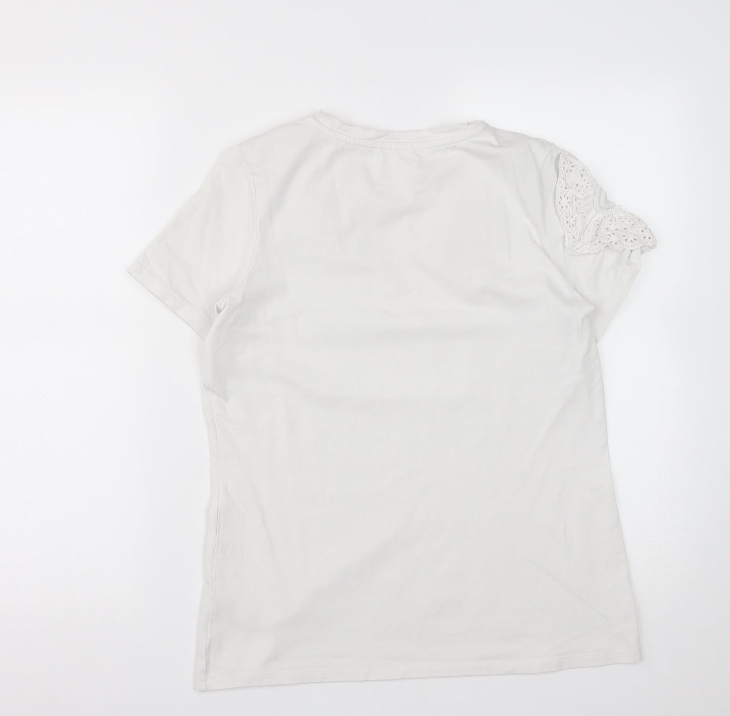 Womens UK Size S Savida White Basic T-Shirt