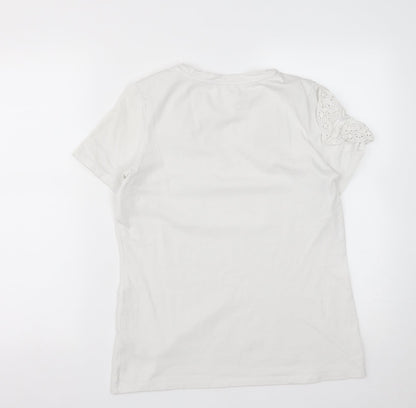 Womens UK Size S Savida White Basic T-Shirt