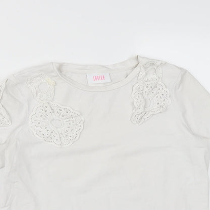 Womens UK Size S Savida White Basic T-Shirt