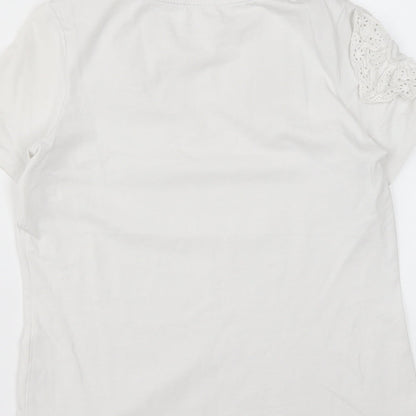 Womens UK Size S Savida White Basic T-Shirt