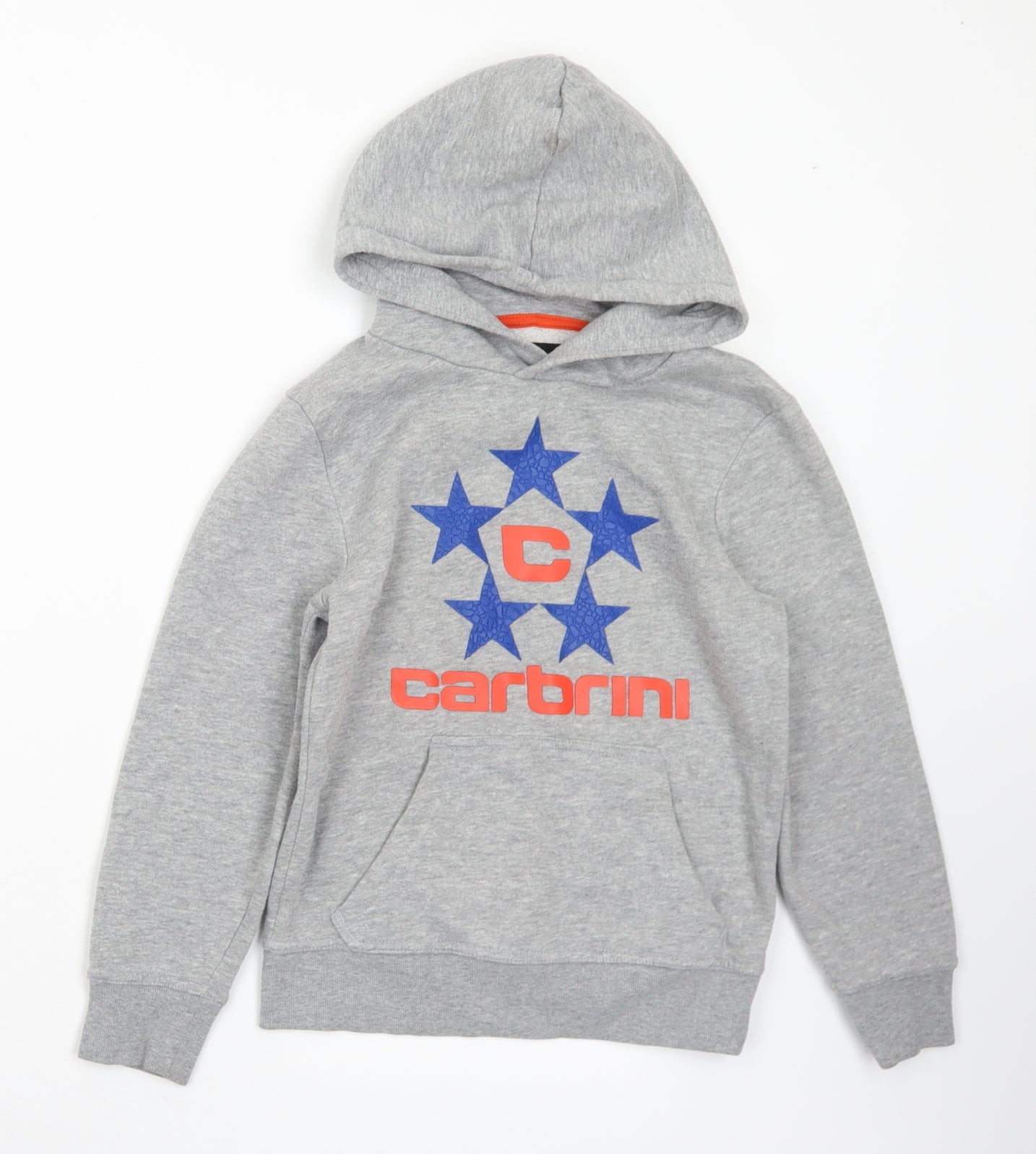 Carbrini Boys Grey  Polyester Pullover Hoodie Size 8-9 Years   - Logo 8-10 Years
