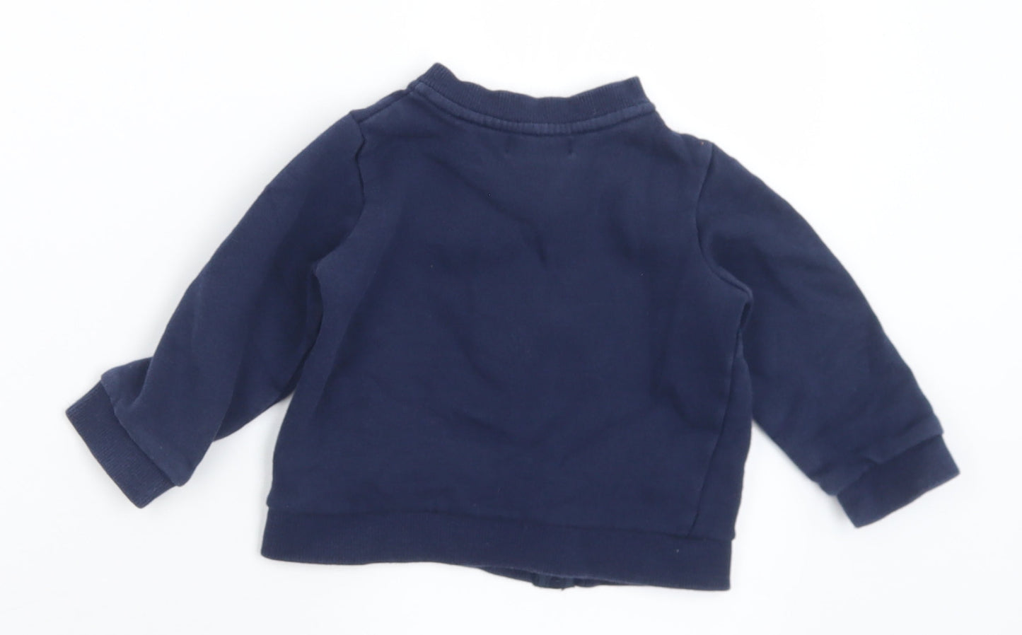 M&Co Baby Blue  Cotton Full Zip Jumper Size 18-24 Months  Zip
