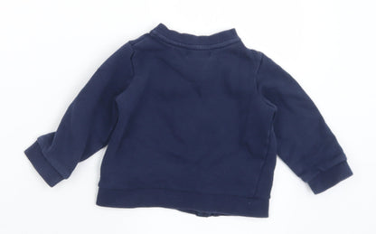 M&Co Baby Blue  Cotton Full Zip Jumper Size 18-24 Months  Zip