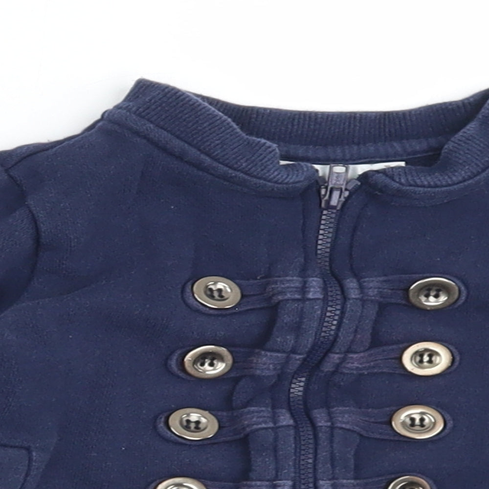 M&Co Baby Blue  Cotton Full Zip Jumper Size 18-24 Months  Zip