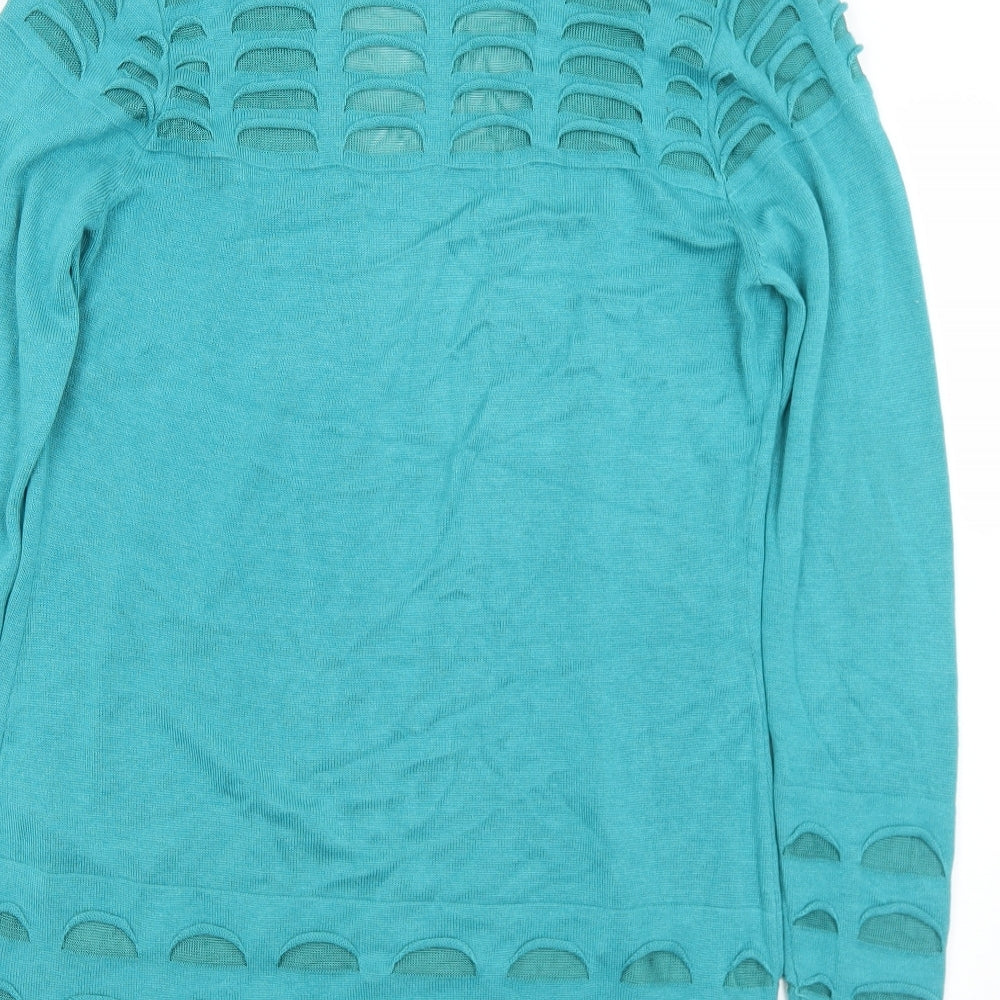 Womens UK Size 10 Marks and Spencer Green Cardigan Jumper