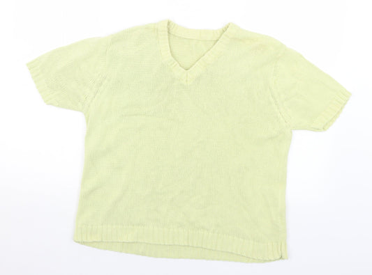 Womens UK Size 14 Preworn Yellow Pullover Jumper