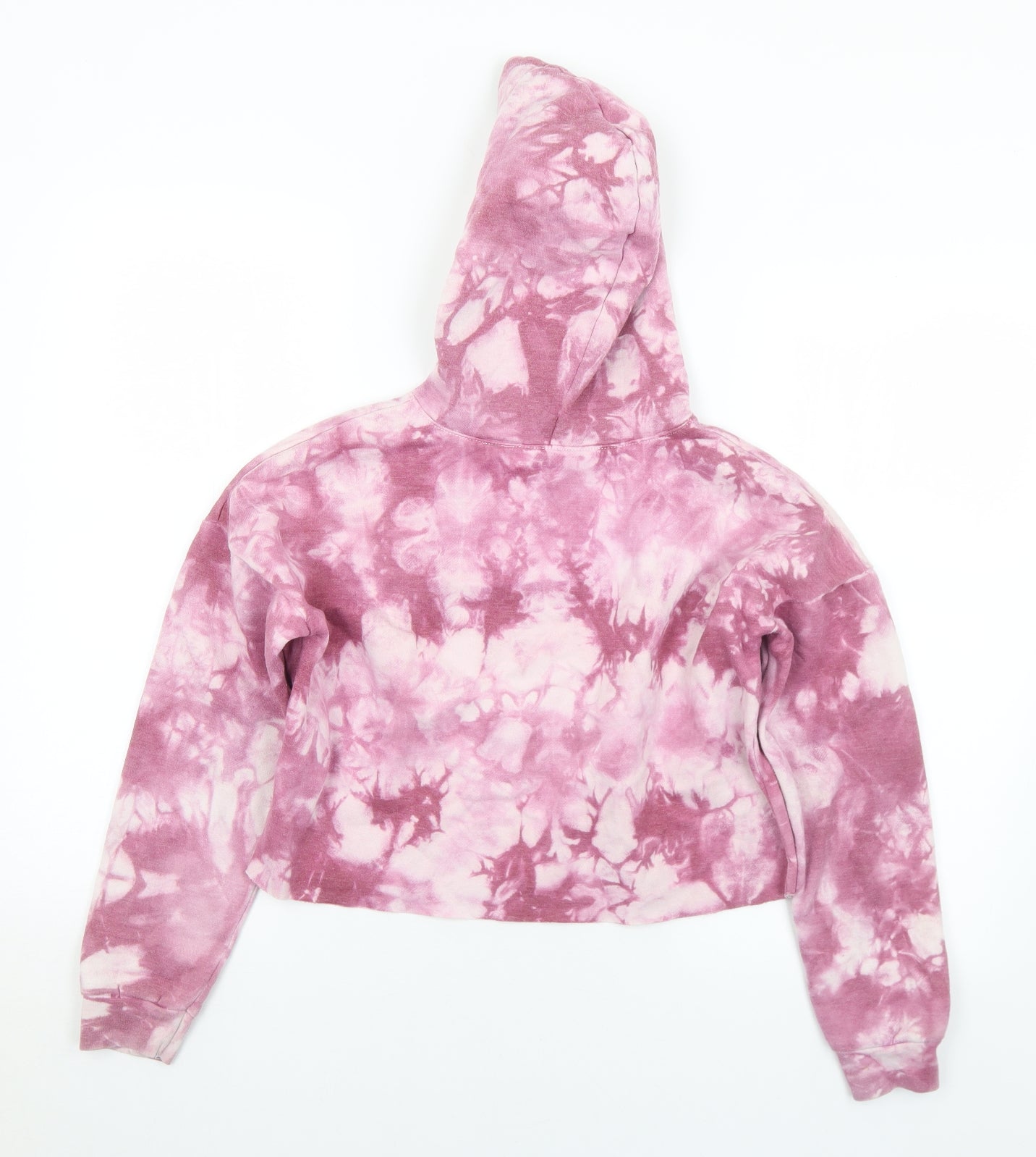 New Look Girls Purple  Polyester Pullover Hoodie Size 12-13 Years   - NYC Cropped Tie dye effect
