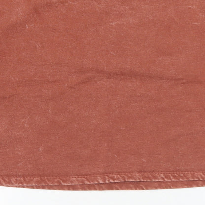 JDY Womens Brown  Cotton Pullover Sweatshirt Size S   - Degasus Tour. Cropped. Distressed effect