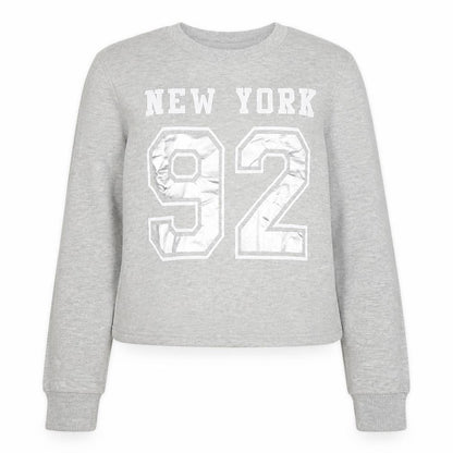 Miss Selfridge Womens Grey  Cotton Pullover Sweatshirt Size 6  Pullover