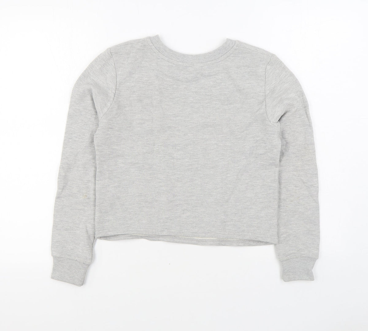 Miss Selfridge Womens Grey  Cotton Pullover Sweatshirt Size 6  Pullover
