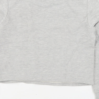 Miss Selfridge Womens Grey  Cotton Pullover Sweatshirt Size 6  Pullover