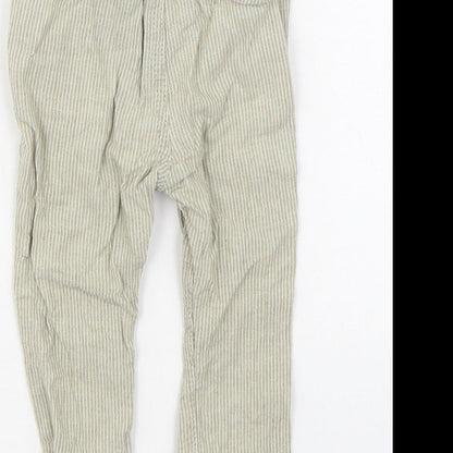 NEXT Boys Beige Striped Linen Jogger Trousers Size 6-9 Months