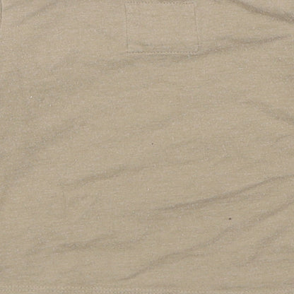 TU Baby Brown  Cotton Basic T-Shirt Size 6-9 Months Round Neck Pullover